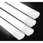 Lot de 4 20w neon led 60cm, tube led garage 2000 lm, rglette led, eclairage ip66 etanche, lampe plafond ...