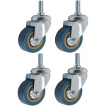 Lot de 4 360� roulettes pour meubles 75mm m10 roulette charge lourde pivotante