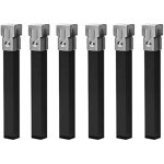 Miroytengo - lot de 4 ou 6 pieds mtalliques carrs avec pince pour sommier tubulaire 30x30 mm, disponibles ...