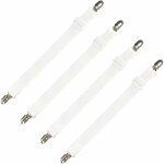 Lot de 4 accessoires literie tendeur de drap r�glable sangle �lastique fixation, pour drap lit, canap�, ...