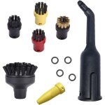 Lot de 4 accessoires pour nettoyeur vapeur - karcher easyfix sc1 sc2 sc3 sc4 sc5 - brosses rondes - grande ...