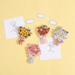 Lot de 4 aimants pour r�frig�rateur - personnalisation - stickers floraux pour tableaux blancs, cuisines ...