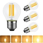 Lot de 4 ampoule led e27 4w filament dimmable, equivalent � ampoule incandescente 40w, blanc chaud 2700k, ...