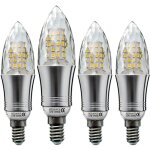 Lot de 4 ampoule led en forme de bougie e14 12w, �quivalent 100w ampoule incandescente, blanc lumi�re ...