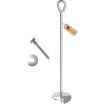 Lot de 4 ancre � enfoncer galvanis� � chaud �100 x 500 mm ? platine bois pied poteau cl�ture ancre de ...