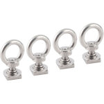 Lot de 4 anneaux d'ancrage m8 robustes en acier inoxydable pour fixation sur rail en t, avec crochets ...