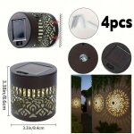 Lot de 4 appliques murales solaires ext�rieures ip65, avec d�tecteur de mouvement, pour balcon et terrasse, ...