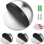 [lot de 4] arrts et butes de porte en acier inoxydable stop - porte adhsif au sol et parquet, butoirs ...