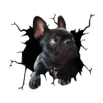Lot de 4 autocollants 3d pour chien, autocollants pour rfrigrateur, bouledogue franais, autocollants ...