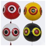 Lot de 4 ballons r�pulsifs pour oiseaux avec yeux r�fl�chissants et rayures cr�pitantes pour effrayer ...