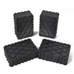 Lot de 4 blocs de levage en caoutchouc pour rampes - patins universels pour pont �l�vateur � ciseaux ...
