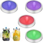 Lot de 4 bocaux en silicone - grand couvercle de fermentation - couvercle mason jar sans eau - accessoires ...