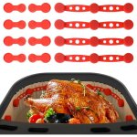 Lot de 4 boucles magnétiques en silicone pour friteuse à air, aimants air fryer pour papier parchemin, ... Lot de 4 boucles magnétiques en silicone pour friteuse à air, aimants air fryer pour papier parchemin, ...