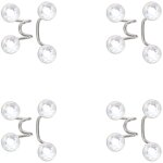 Lot de 4 boucles de rglage de la taille pour pantalons rglables, boutons sans clous pour jeans