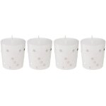 Lot de 4 bougies votive blanc �toiles et paillettes d 4 cm - feeric christmas