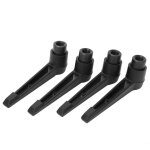 Lot de 4 boutons de serrage  levier, poigne en mtal, fixation rglable, bouton - poussoir, cliquet, ...