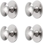 Lot de 4 boutons de tiroir autocollants en acier inoxydable pour placard, poigne de porte coulissante ...