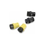 Lot de 4 brosses de nettoyage  vapeur, accessoires de nettoyage  vapeur, brosses rondes set, pour karcher ...