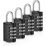 Lot de 4 cadenas code de 4 chiffres, petit cadenas a code college, valise avion en m�tal exterieur pour ...