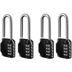 Lot de 4 cadenas � code 4 chiffres, sans cl� cadenas � combinaison pour casier vestiaire sport �cole ...