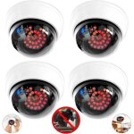 Lot de 4 cam�ras factice avec 28 led rouges avec objectif fausse cam�ra de surveillance pour l'int�rieur ...