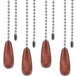 Lot de 4 chaînes de traction pour ventilateur de plafond en bois de noyer avec chaînes à billes en fer ... Lot de 4 chaînes de traction pour ventilateur de plafond en bois de noyer avec chaînes à billes en fer ...
