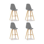 Designetsamaison - lot de 4 chaises hautes patchwork - kliff