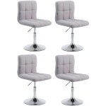 Lot de 4 chaises lounge palma v2 en tissu ajustable et pivotant gris