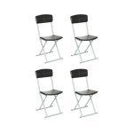Lot de 4 chaises pliantes  assise  83cm noir