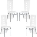 Lot de 4 chaises de salle  manger, chaise de cuisine cuir synthtique, pour salle  manger, cuisine, ...
