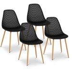Fromm&starck - chaise - 4 ensemble - jusqu' 150 kg - sige 52 x 46, 5 cm - noir