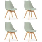 Designetsamaison - lot de 4 chaises scandinaves vertes - bjorn