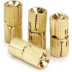 Lot de 4 charni�res dissimul�es en laiton de 10 mm, charni�res dissimul�es pour meubles, angle d'ouverture ...