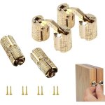 Lot de 4 charni�res invisibles 8mm en cuivre ? charni�re cach�e � barillet 180� pour bo�te � bijoux / ...