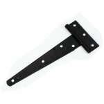 Lot de 4 charni�res en t, charni�res noires pour porte de grange, charni�res plates en acier inoxydable ...