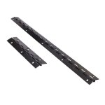 Lot 4 charni�res piano inox noires 300x30x1mm, 48 vis incluses, pour portes armoires, bateaux, meubles ...