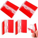 Lot de 4 charnires en plastique transparent pour piano, charnires autocollantes pour armoire, 65 x ...