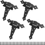 Lot de 4 charni�res de porte de 12, 7 cm pour abri de jardin, grange, charni�res de portail robustes ...