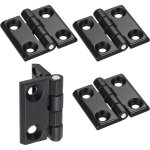 Lot de 4 charni�res de porte pliantes noires, petites charni�res en alliage de zinc pour portes pleines ...