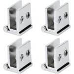 Lot de 4 charni�re pour porte en verre, angle ouverture 0� charni�res de serrage de meuble de cuisine, ...