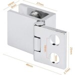 Lot de 4 charni�re pour porte en verre, angle ouverture 0� charni�res de serrage de meuble de cuisine, ...