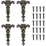 Lot de 4 charnières rétro en t avec vis pour armoires, fenêtres, caisses en bois, portes de grange, portes ... Lot de 4 charnières rétro en t avec vis pour armoires, fenêtres, caisses en bois, portes de grange, portes ...