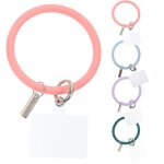 Lot de 4 cordons de tlphone en forme de cercles, porte - cls anti - perte, breloques  boucle pour ...