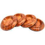 Lot de 4 coupelles en bois dur - tampons de protection pour pieds de meuble tasses pour roulettes de ...