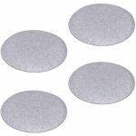 Lot de 4 coussins d'assise jonita, en feutre gris