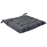 Lot de 4 coussins de chaise en coton gris fonc�, 38 x 38 cm - pegane -