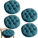 Lot 4 coussins chaise ronds 40cm ext�rieur, lavables, sol / assise, housse int�rieur / ext�rieur