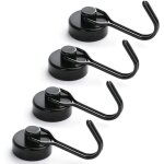 Lot de 4 crochets magn�tiques pour r�frig�rateur, aimant n�odyme puissant de 15 kg, crochet magn�tique ...