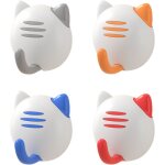 Lot de 4 crochets muraux en forme de chat mignon, adhsifs, sans perage, modernes et multifonctionnels, ...