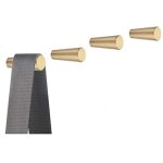 Lot de 4, crochets mural en laiton bross�, 40 mm x 15 mm, crochets porte - serviettes manteau dor�s pour ...